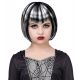 Peluca halloween blanca negra inf