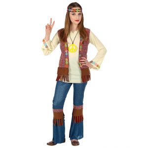 Disfraz hippie niña vaquera