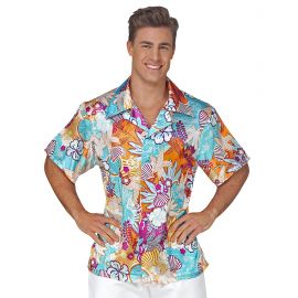 Camisa hawaiano raso