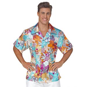 Camisa hawaiano raso