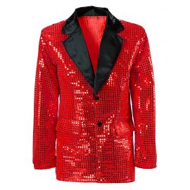 Chaqueta lentejuelas roja m-l