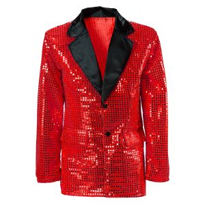 Chaqueta lentejuelas roja m-l