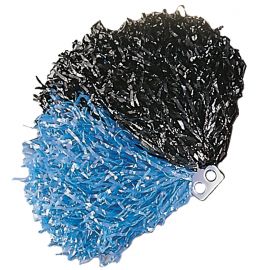 Pom pom negro y azul bicolor