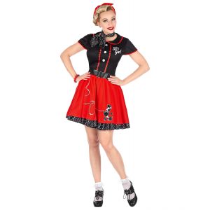 Disfraz pin up rojo y negro