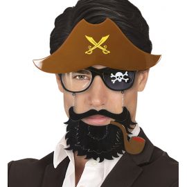 Gafas capitan pirata con barba