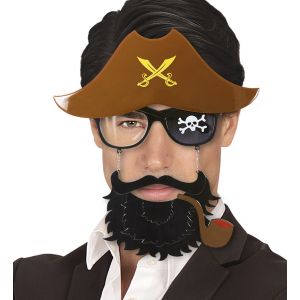 Gafas capitan pirata con barba