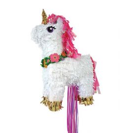 Piñata unicornio dorado volumen 
