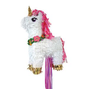 Piñata unicornio dorado volumen 