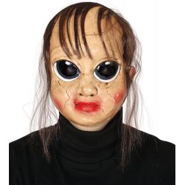 Máscara muñeca con pelo horror 