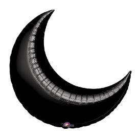 Globo helio luna negro
