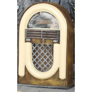 Radio antigua terror luz y sonido 21x33 