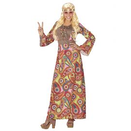 Disfraz hippie mujer largo