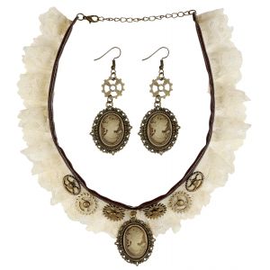 Set collar y pendientes steampunk