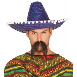 Sombrero mexicano azul 45cm