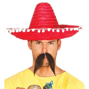 Sombrero mexicano rojo 45 cm
