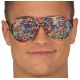 Gafas con brillantes multicolor