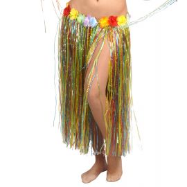 Falda hawaiana multicolor
