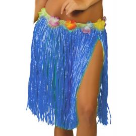Falda hawaiana 45cm azul