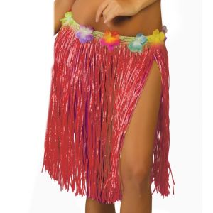 Falda hawaiana 45 cm rojo