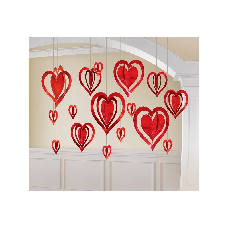 Kit decoracion corazones 3d