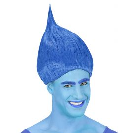 Peluca trolly azul