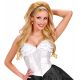 Corset blanco con lentejuelas y encaje 