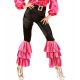 Pantalon negro con campana rosa talla l