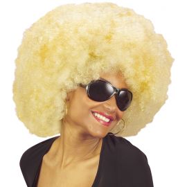 Peluca afro extra rubia