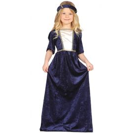 Disfraz dama azul medieval