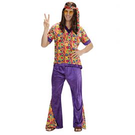 Disfraz hippie hombre terciopelo