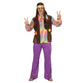 Disfraz hippie chico colores