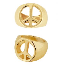 Anillo hippie dorado