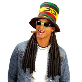 Sombrero copa con rastas