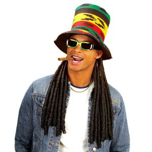 Sombrero copa con rastas