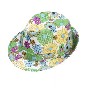 Gorro flores y lentejuelas