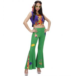 Disfraz hippie mujer woodstock verde