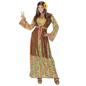 Disfraz hippie mujer vestido largo