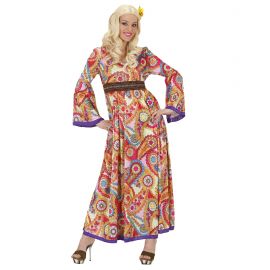 Disfraz hippie woman largo