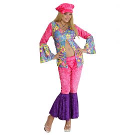 Disfraz mujer hippie terciopelo