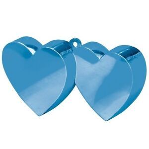 Peso doble corazon azul metal