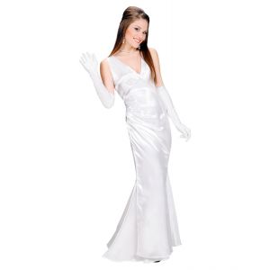 Vestido celebrity blanco brillo