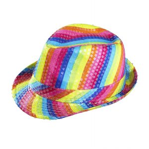 Sombrero arcoiris lentejuelas