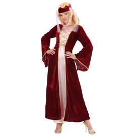 Disfraz reina medieval con velo ad