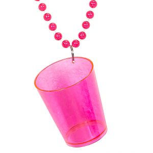 Collar con vaso rosa 