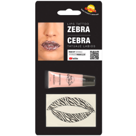 Tatuaje labios cebra