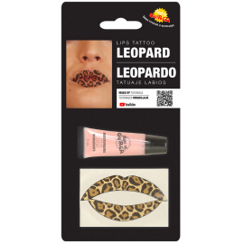 Tatuaje labios leopardo