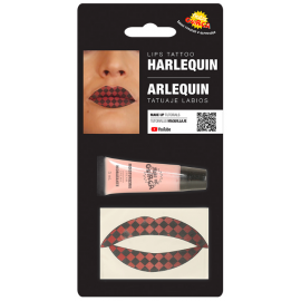 Tatuaje labios arlequin