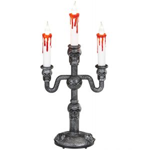 Candelabro con velas sangrientas 18x40cm