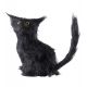 Mini gato negro con pelo 12cm