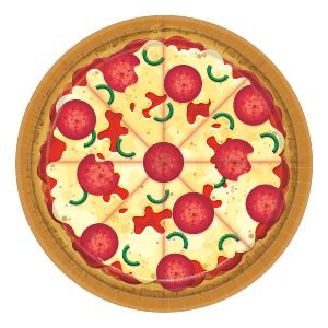 Platos pizza postre pack 8 18cm